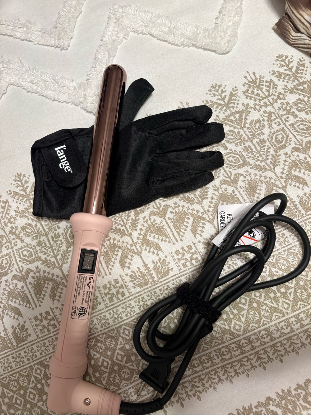 Curling Iron with Glove and Power Cord